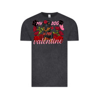 Vintage Black My dog is my Valentine's Day Vintage Tee - FaDigitalArtStudio