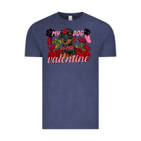 Vintage Denim My dog is my Valentine's Day Vintage Tee - FaDigitalArtStudio