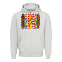 Dove Grey softball  brushstrokes Zipper Hoodie - AdoDesignShop