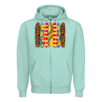 Seafoam softball  brushstrokes Zipper Hoodie - AdoDesignShop