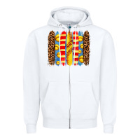 White softball  brushstrokes Zipper Hoodie - AdoDesignShop