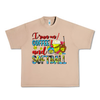 Burro I Run On Coffee And Softball Frappe Urban Heavy Tee - FaDigitalArtStudio
