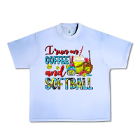 Grape Ice I Run On Coffee And Softball Frappe Urban Heavy Tee - FaDigitalArtStudio