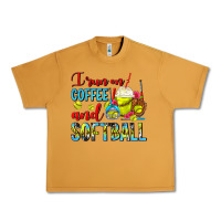 Peanut Butter I Run On Coffee And Softball Frappe Urban Heavy Tee - FaDigitalArtStudio