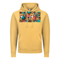 Vintage Mustard american  football with turquoise license plate Vintage Hoodie - BundleAndBundleShop