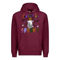 Burgundy hippie spooky Premium Hoodie - SublimationCraftShop