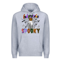 Heather Grey hippie spooky Premium Hoodie - SublimationCraftShop