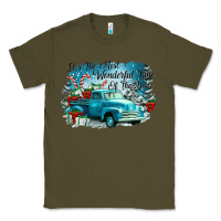 Army Green its the wonderful time of the year truck Classic Tee - CowGirlArtShop