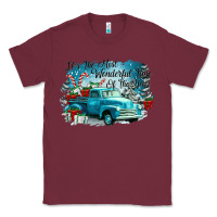 Burgundy its the wonderful time of the year truck Classic Tee - CowGirlArtShop