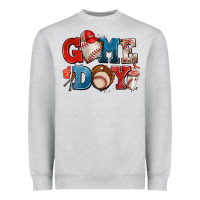 Heather Grey game day baseball Heavyweight Sweatshirt - AdoDesignShop