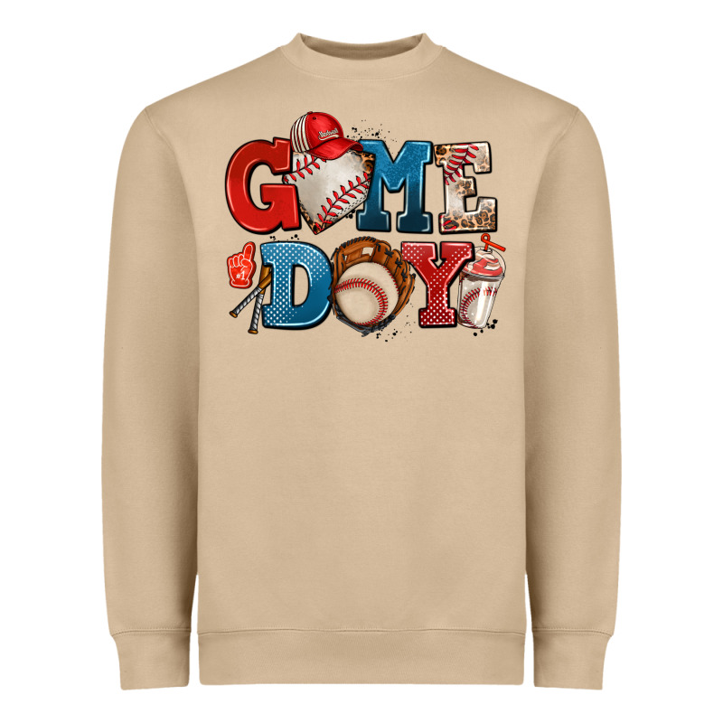 Game Day Baseball Heavyweight Sweatshirt by AdoDesignShop | Teevron