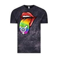 Cloud Black Pride LGBT Sign Tongue Vintage Tee - Jasminsmagicworld