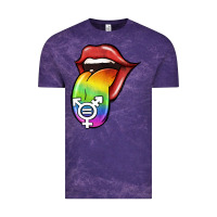Cloud Purple Pride LGBT Sign Tongue Vintage Tee - Jasminsmagicworld