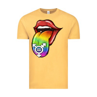 Vintage Mustard Pride LGBT Sign Tongue Vintage Tee - Jasminsmagicworld