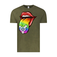 Vintage Olive Pride LGBT Sign Tongue Vintage Tee - Jasminsmagicworld