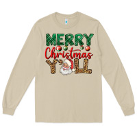 Mushroom merry christmas y'all Long Sleeve Tee - BundleAndBundleShop