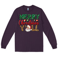 Plum merry christmas y'all Long Sleeve Tee - BundleAndBundleShop
