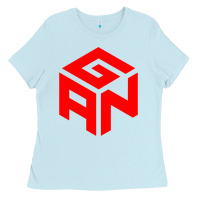Baby Blue GAN CUBE TIME Ladies Tee - DesignPulse