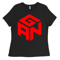 Black GAN CUBE TIME Ladies Tee - DesignPulse