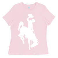 Bubblegum Pink wyoming cowboys Ladies Tee - DesignPulse