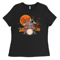 Skeleton Drummer Halloween Costume Playing Drums Mens Boys Ladies Tee | Teevron
