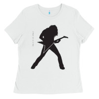 White dave mustaine Ladies Tee - DesignPulse