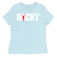 Baby Blue boxer r o c k y Ladies Tee - DesignPulse