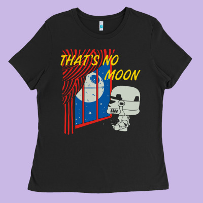 That's No Moon Ladies Tee Designed By Designpulse