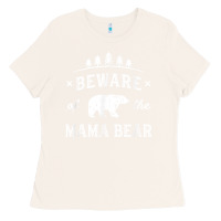 Bone beware mama bear mom protect strong mother graphic clip art t shirt Ladies Tee - DesignPulse