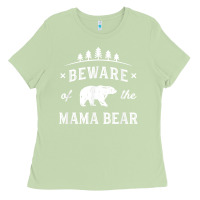 Matcha beware mama bear mom protect strong mother graphic clip art t shirt Ladies Tee - DesignPulse