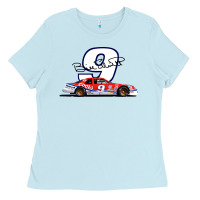Baby Blue Bill Elliott 1988 Winston Cup 9 Stock Car  Classic Ladies Tee - DesignPulse