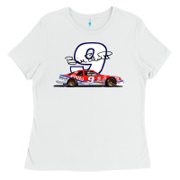 White Bill Elliott 1988 Winston Cup 9 Stock Car  Classic Ladies Tee - DesignPulse
