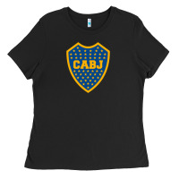 Black Boca Juniors Ladies Tee - DesignPulse