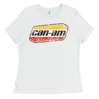 White CANAM Vintage Original ATV UTV off road Gift Long Sleeve Ladies Tee - DesignPulse