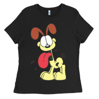 Black odie the dog gift Ladies Tee - DesignPulse