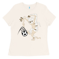 Bone funny halloween soccer ball Ladies Tee - DesignPulse