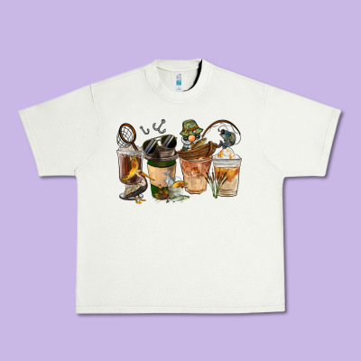 Fishing Coffee Cups Urban Heavy Tee Designed By Fadigitalartstudio