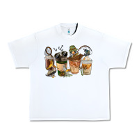 White Fishing Coffee Cups Urban Heavy Tee - FaDigitalArtStudio