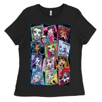 Black monster high character Ladies Tee - DesignPulse