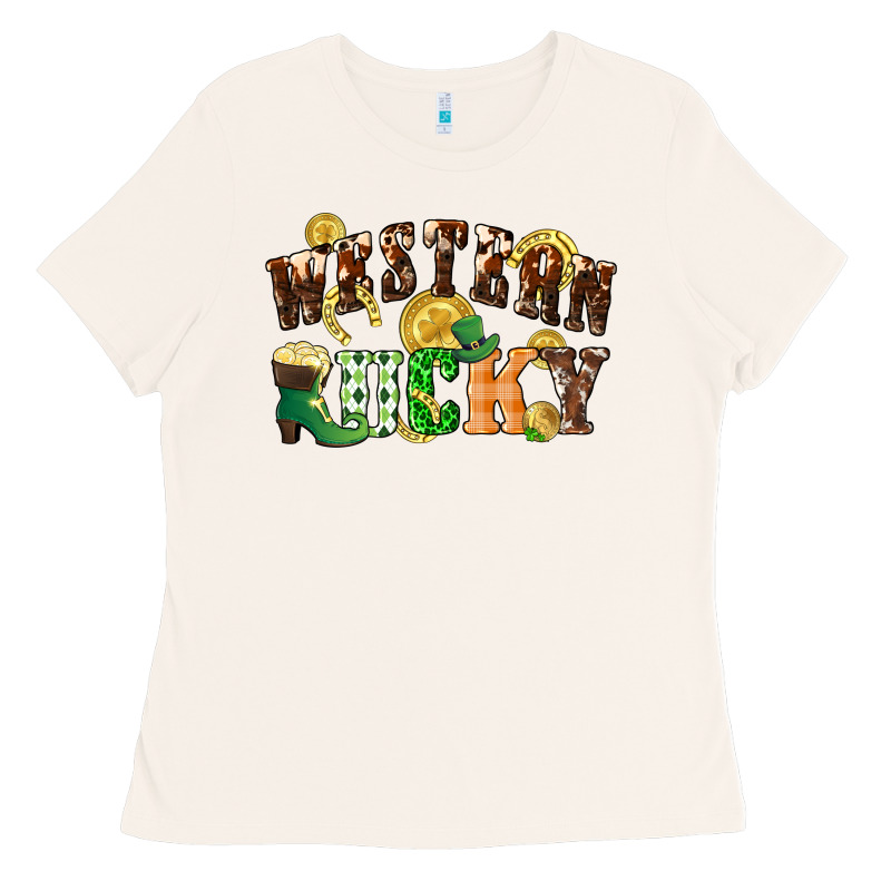 Western Lucky St. Patrick's Day Ladies Tee by CowGirlArtShop | Teevron