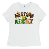 White Western lucky St. Patrick's Day Ladies Tee - CowGirlArtShop