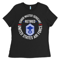 Senior Master Sergeant Retired Air Force Retirement Gifts T Shirt Ladies Tee | Teevron