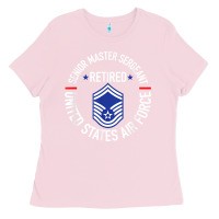 Bubblegum Pink senior master sergeant retired air force retirement gifts t shirt Ladies Tee - DesignPulse