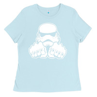Baby Blue dark side knuckle starwars stormtrooper 2 Ladies Tee - DesignPulse