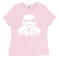 Bubblegum Pink dark side knuckle starwars stormtrooper 2 Ladies Tee - DesignPulse