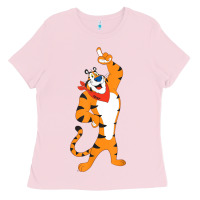 Bubblegum Pink Frosted Flakes Tony The Tiger T Shirt Ladies Tee - DesignPulse