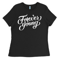 Black forever young Ladies Tee - DesignPulse