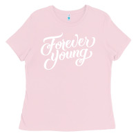 Bubblegum Pink forever young Ladies Tee - DesignPulse