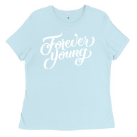 Baby Blue forever young Ladies Tee - DesignPulse