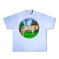 Grape Ice Christmas Charolais Bull And Barnyard Urban Heavy Tee - RanaPortraitStore
